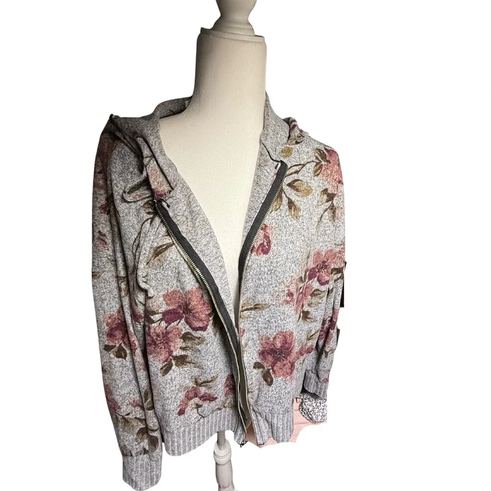Maurices Heather Gray Knit Hoodie - Picture 3 of 8